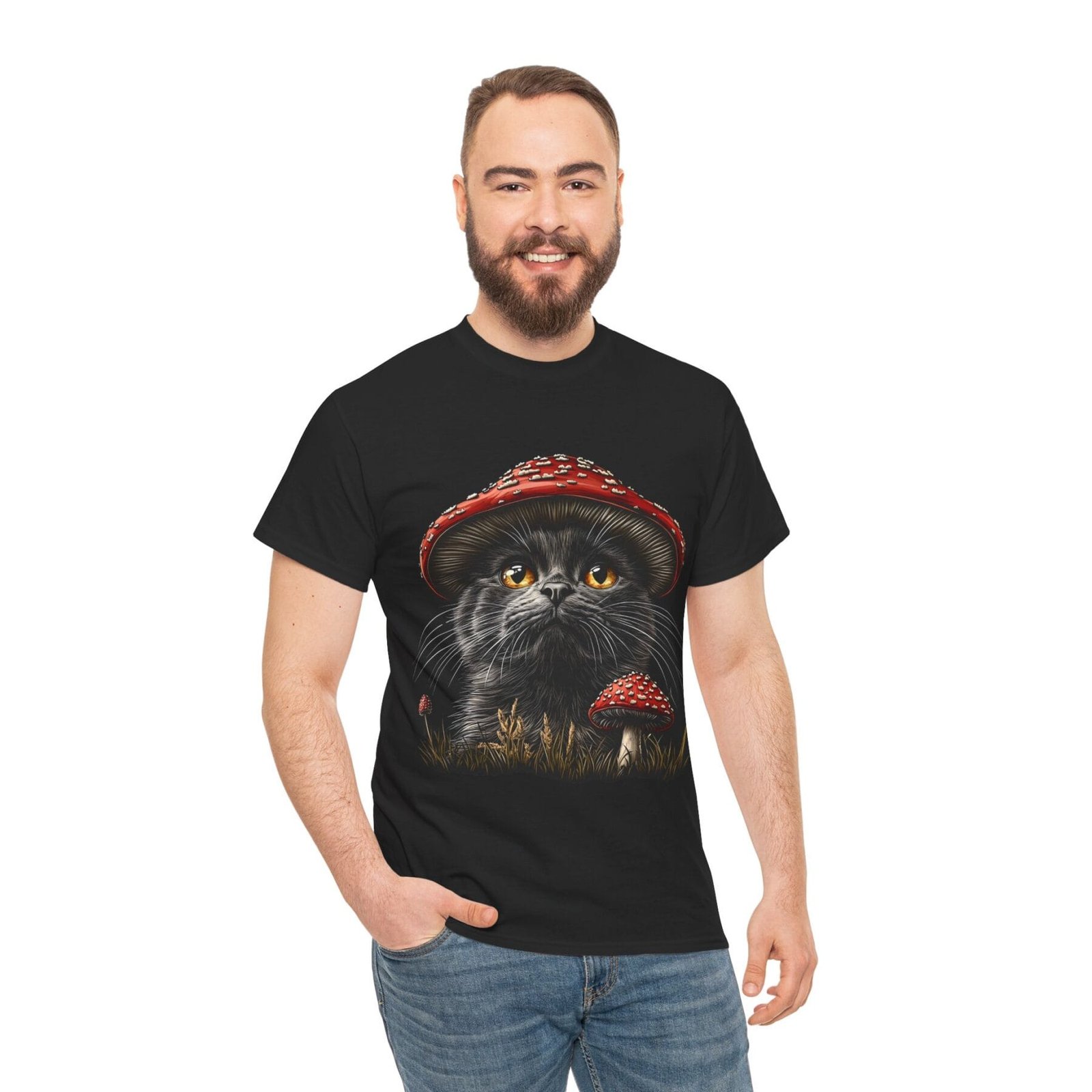 Grzybokot: T-shirt muchomor kot 3 – unisex - Image 13