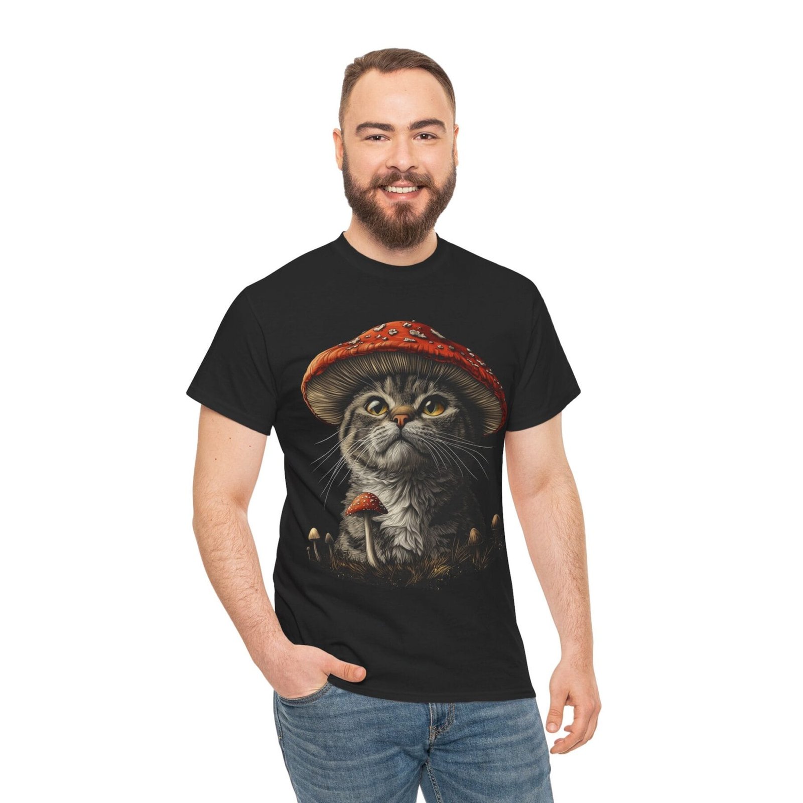 Grzybokot: T-shirt muchomor kot - unisex - Image 10