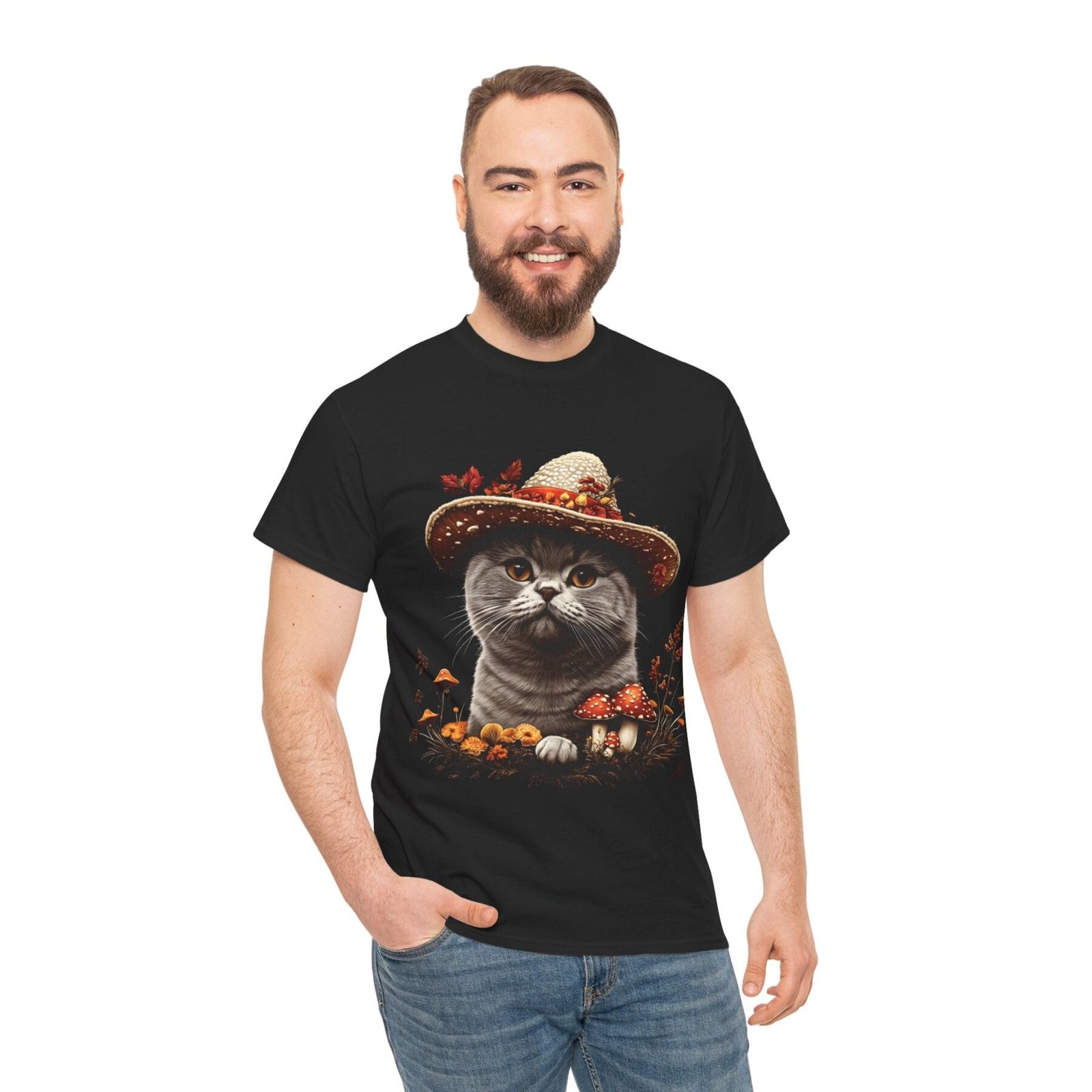 Grzybokot: T-shirt muchomor kot 2 – unisex - Image 13